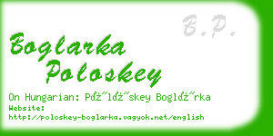 boglarka poloskey business card